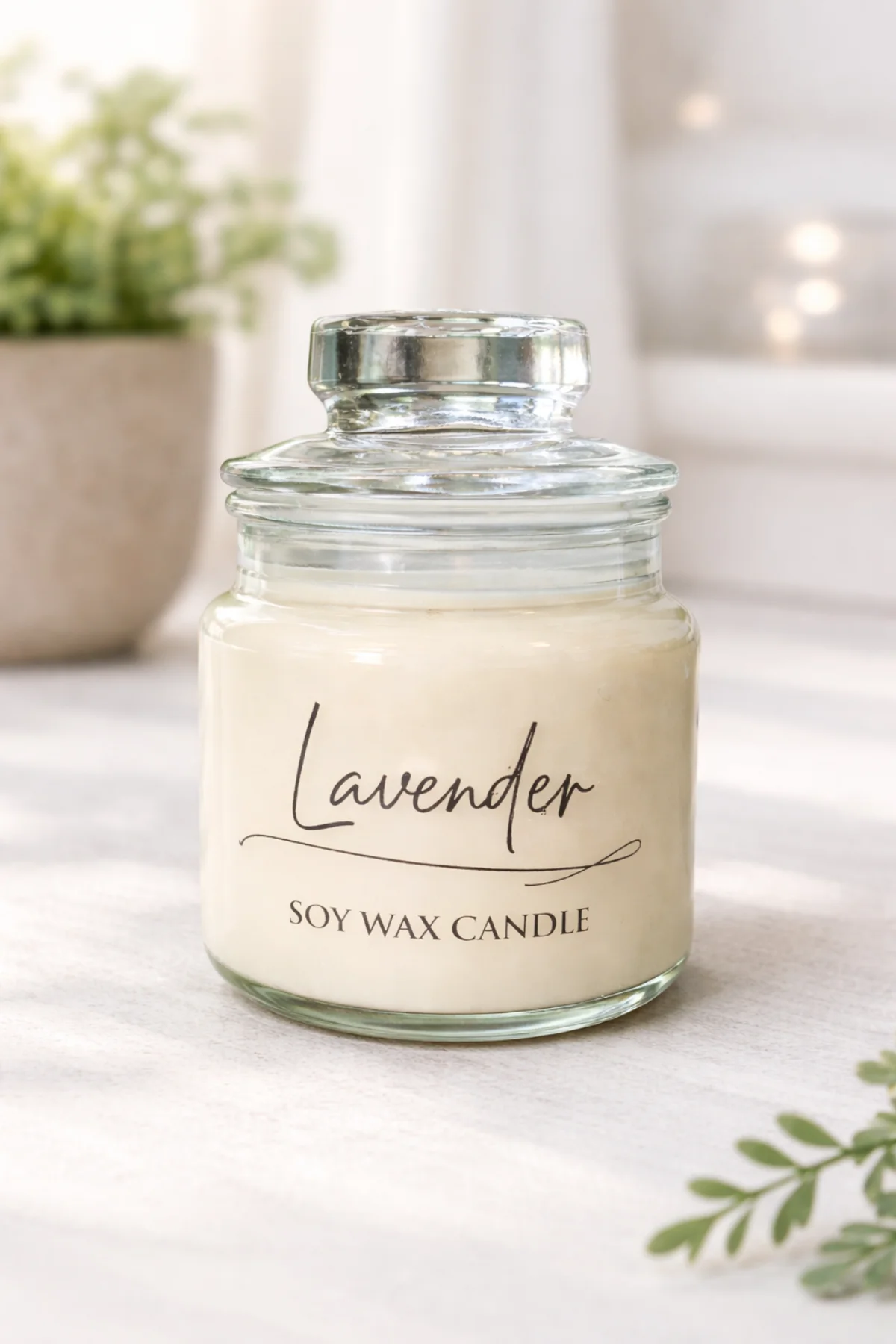 Lavender Glass Jar